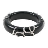 Onyx & Diamond Bangle, 1 Carat
