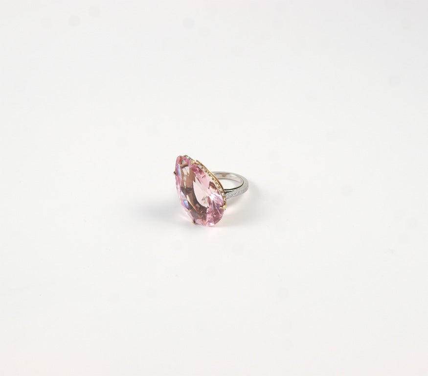 Morganite Pear Shape Ring