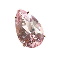 Morganite Pear Shape Ring