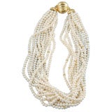 18k Cultured Pearl Torsade Necklace