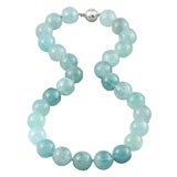 Aquamarine Bead Necklace