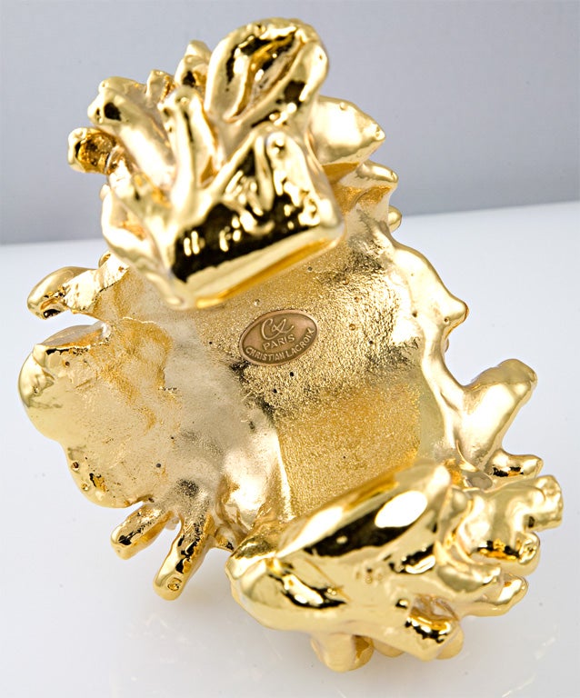 Christian Lacroix Gold Plated Resin Cuff 3