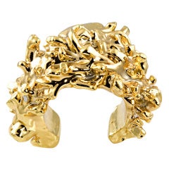 Christian Lacroix Gold Plated Resin Cuff 12