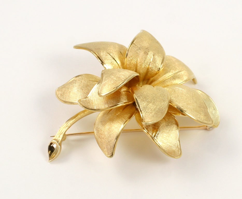 tiffany flower brooch
