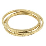 A Set of Three 18kt Yellow Gold Bangle Bracelets, 57.1 dwt