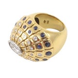 Fabulous Diamond and Sapphire Cocktail Ring