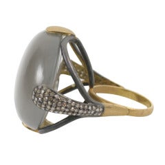 Cat
s Eye Chalcedony Cocktail Ring