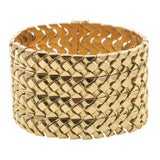Vintage, 18kt Gold Wide Bracelet, 76.8 Dwt