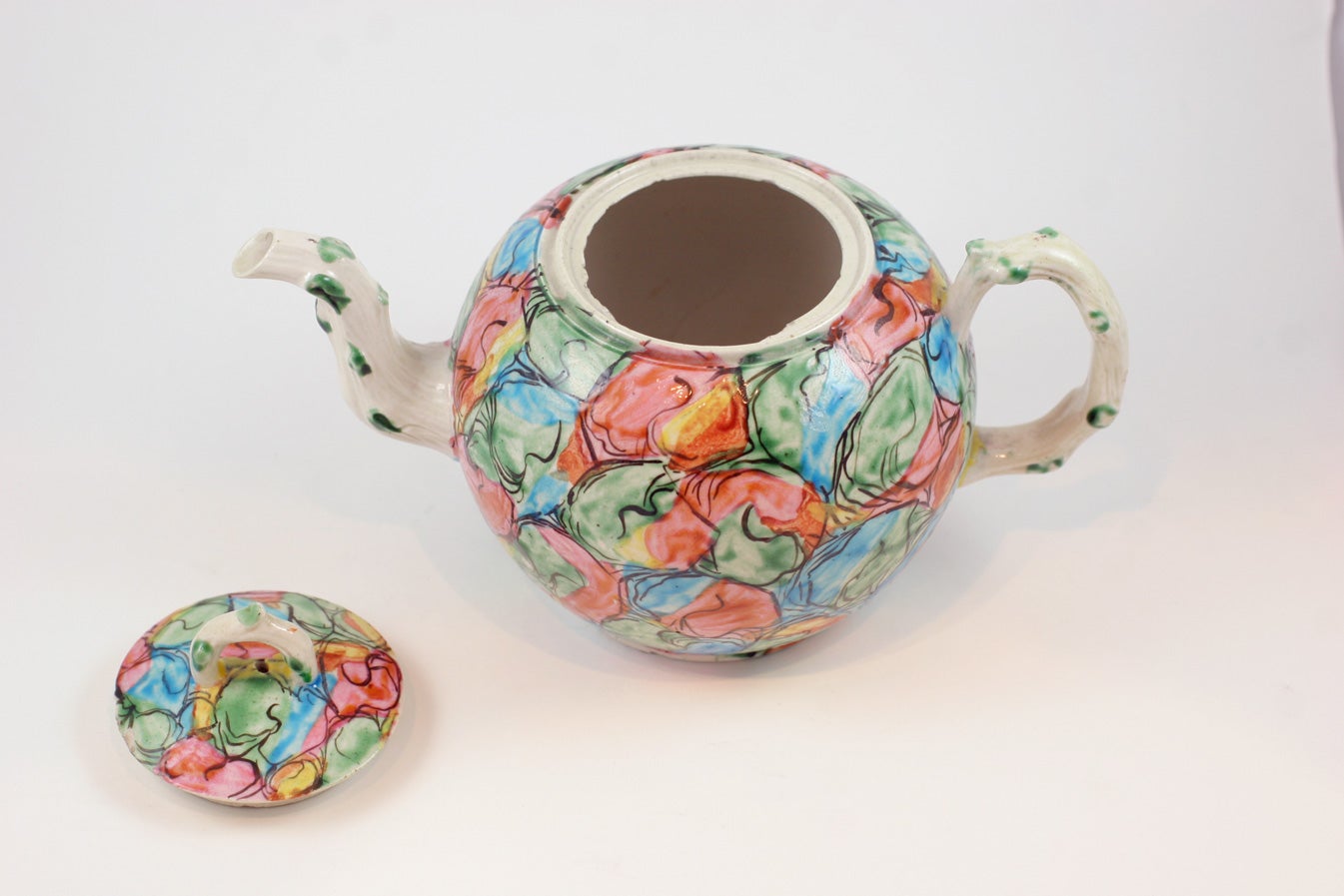 Important English Saltglazed Stoneware Teapot 1