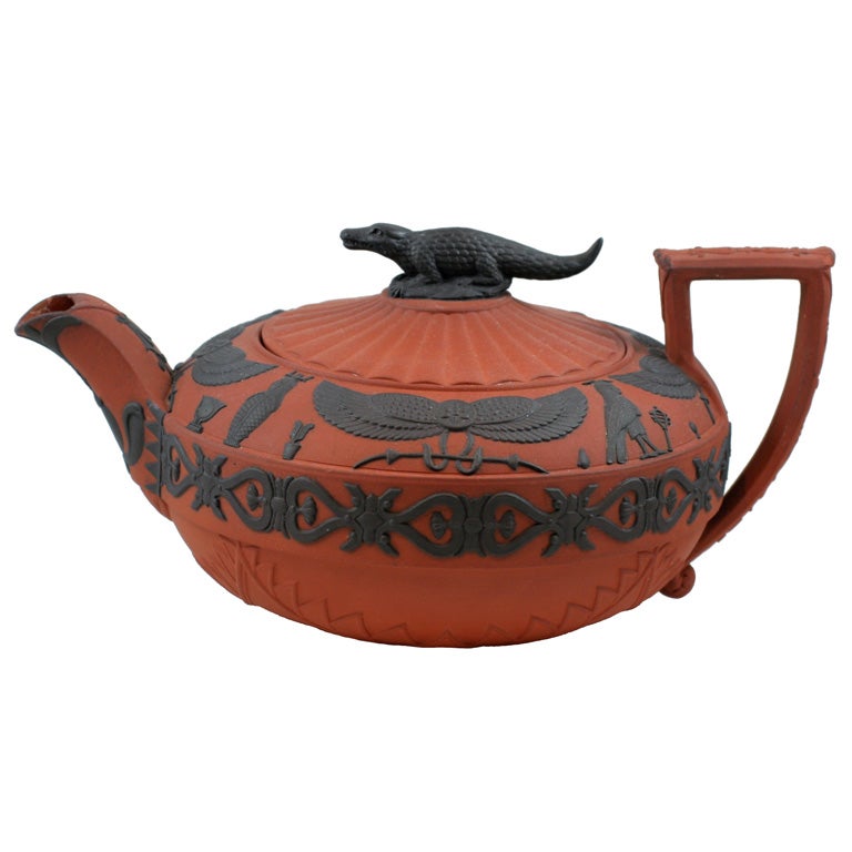 Wedgwood Teapot With Egyptian Motifs For Sale