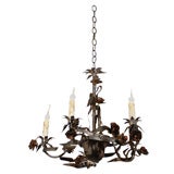 Whimsical Five Light Tole Chandelier