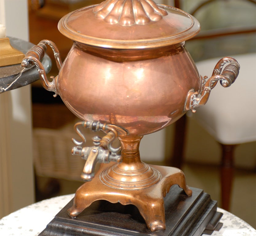 20th Century Handsome Copper Samovar Adapted as Lamp