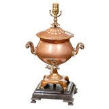 Vintage Handsome Copper Samovar Adapted as Lamp
