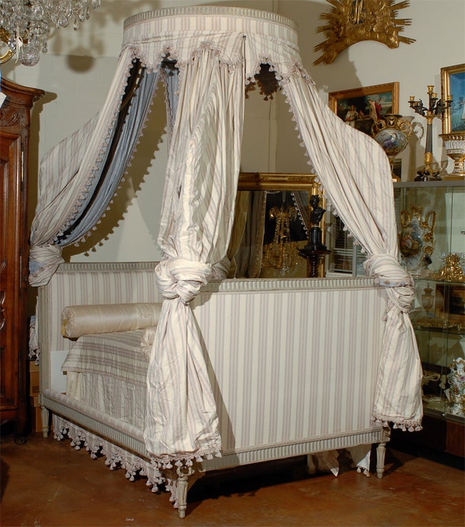 Painted 18yh century bed is a classic 