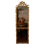 the 18th century Trumeau  Gilt-wood Mirror
