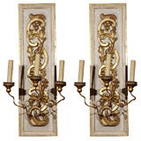 Pair of Italian Panels made into Sconces