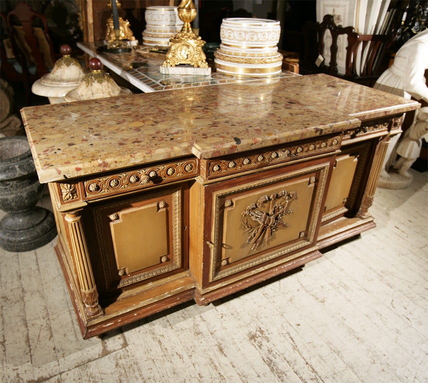 marble top side cabinet