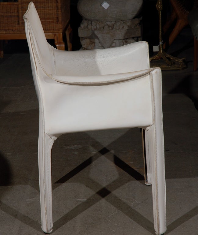 Late 20th Century Mario Bellini/Cassina Set of 4 Cab Chairs