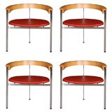 Set of 4 Poul Kjaerholm PK11 Arm Chairs by Eko Christensen