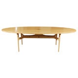 Surfboard shaped dining table