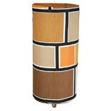 Mondrian-inspired cylindrical pendant lamp