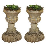 Pair of French Reconstituted Garden Urns
