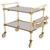 French 1940’s bar cart with all original paint and gilding French 1940’s bar cart with all original paint and gilding