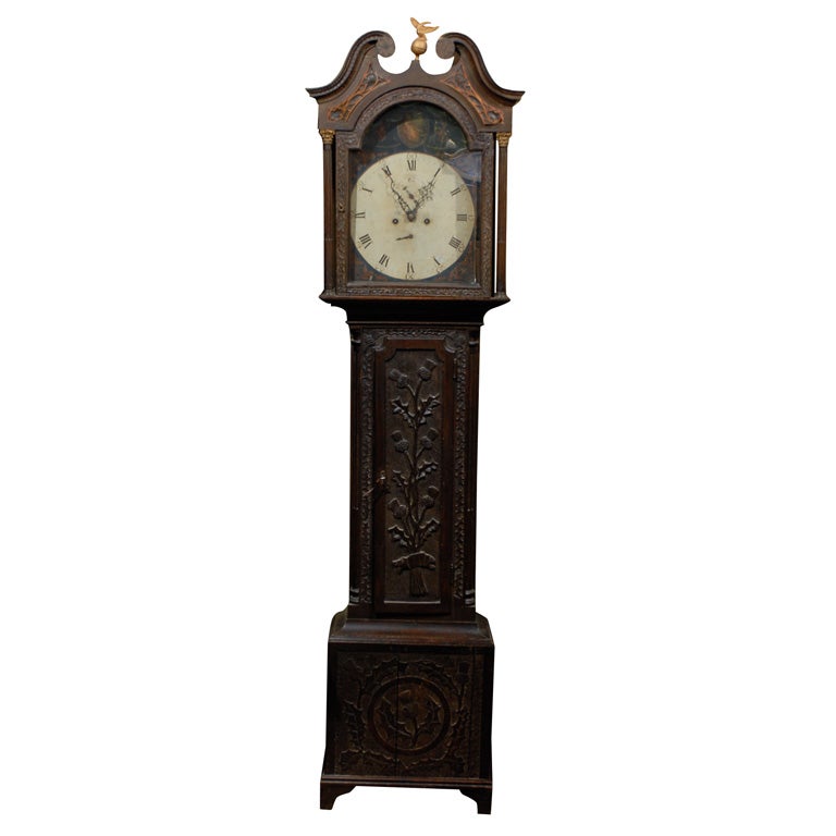 19thc Scottish Grandfather Clock For Sale