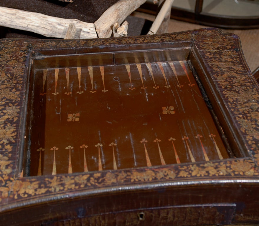 19th Century English Regency Period Chinoiserie Game Table For Sale 6
