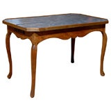 19th C. French Fruitwood Table w/ Faux Marble Top