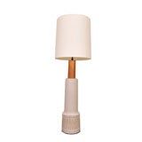 A Tall Martz Ceramic Table Lamp. Signed.
