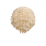 Circular capiz shell ceiling fixture by Werner Panton