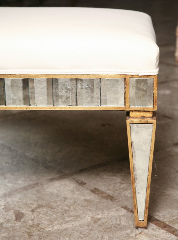 Giltwood Mirror Bench For Sale 1