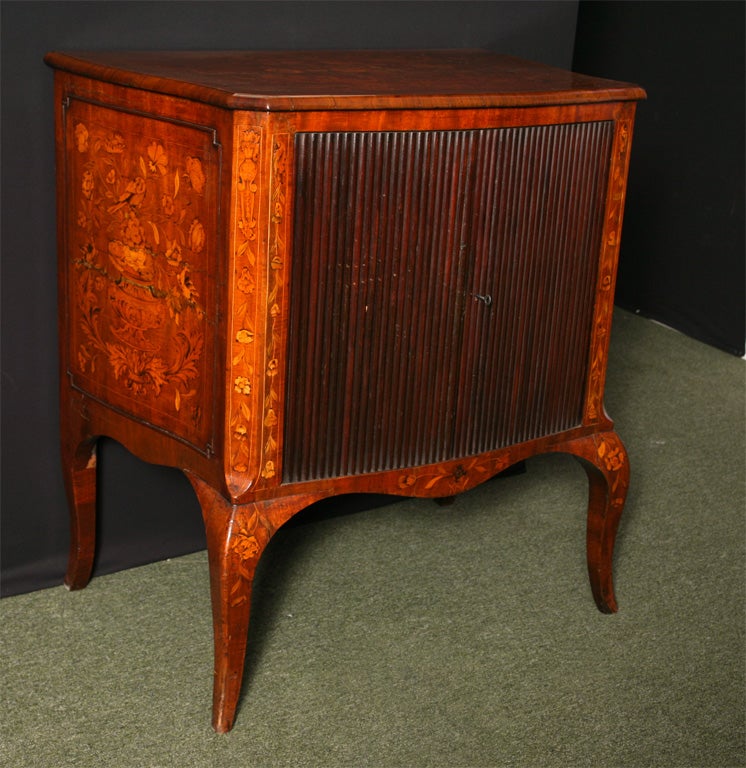 A Dutch marquetry commode