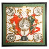 Fine Hermes Jacquard "Napoleon" Scarf Framed