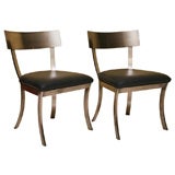 Vintage Sleek Steel Klismos Chairs Design Institute of America