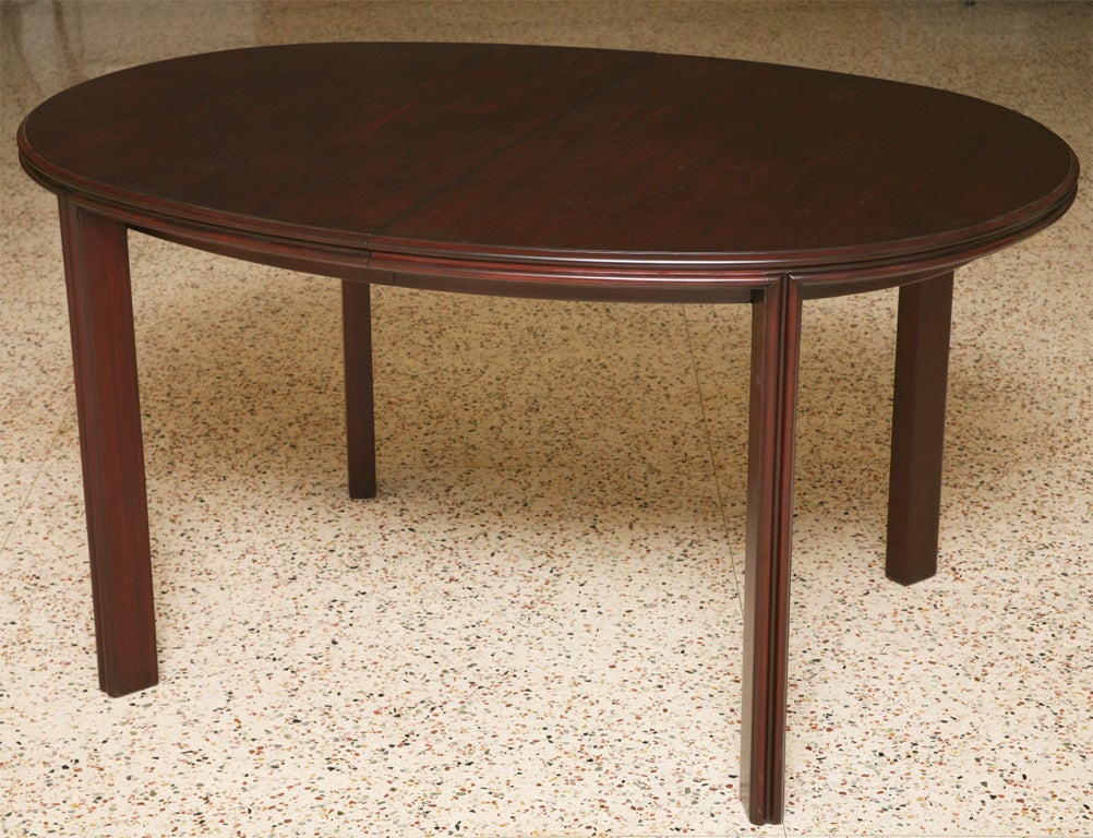 REDUCED FROM $3,200.....Fine mahogany dining table by Paul Frankl for Johnson Furniture that opens to 88