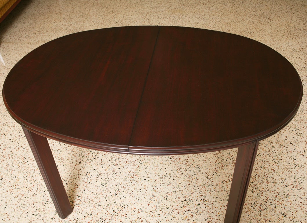 Mid-Century Modern Paul Frankl Oval Dining Table for Johnson Furniture