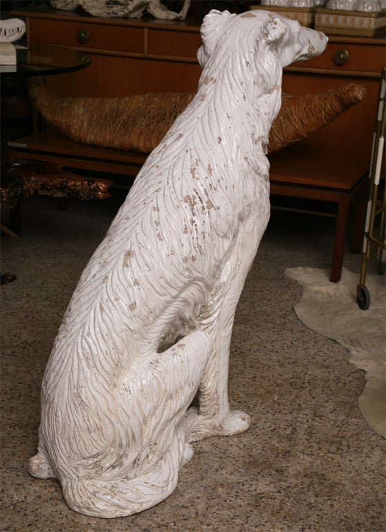 Life-Sized Italian Borzoi Garden Statue 2