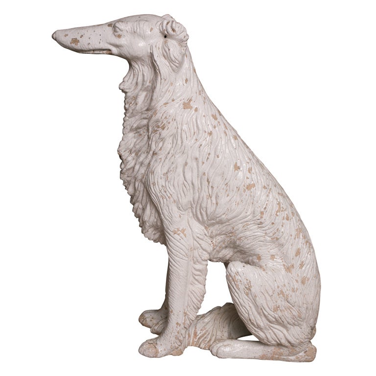 Life-Sized Italian Borzoi Garden Statue