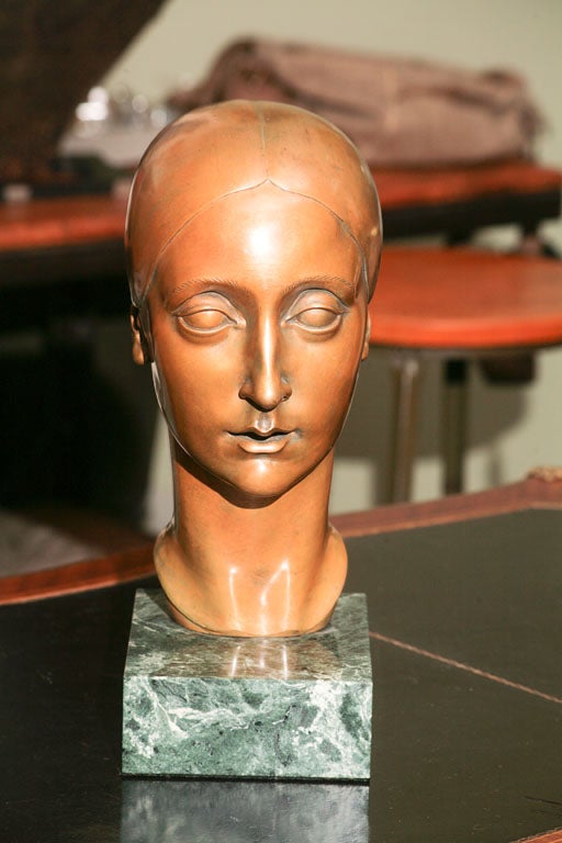 Bronze Bust on original base.