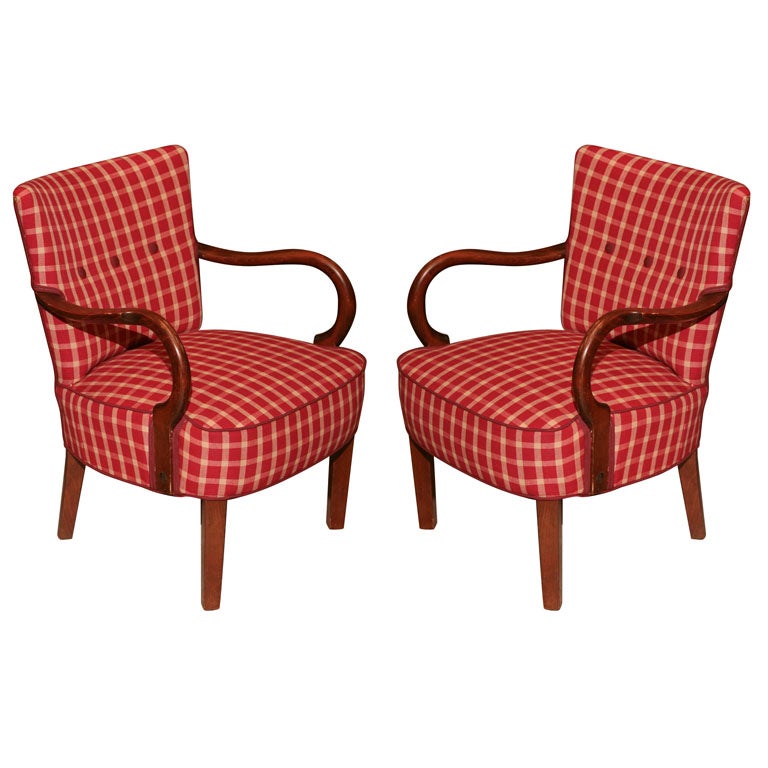 Pair Bergere Armchairs