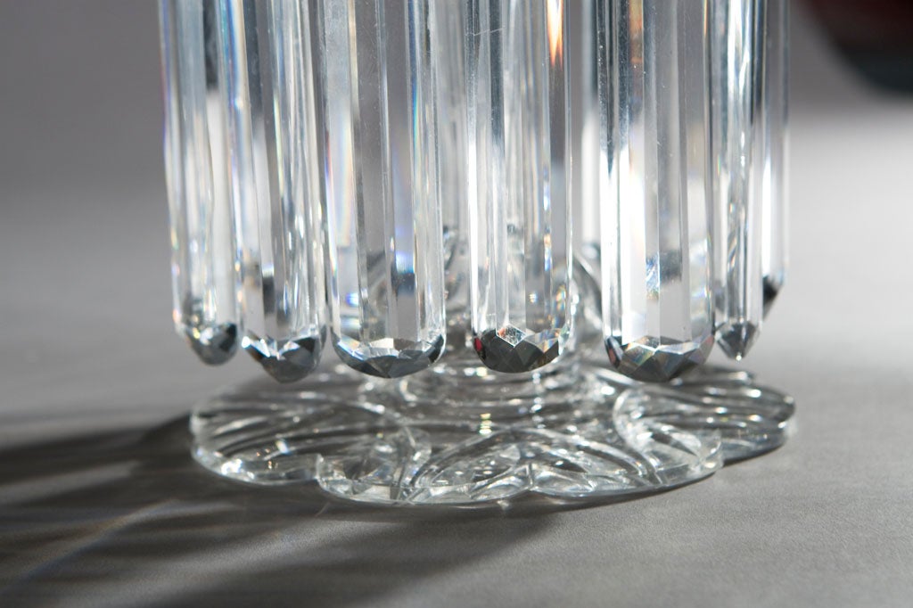 Pair of 19th C. Hand Blown Crystal Lustres In Excellent Condition In Great Barrington, MA