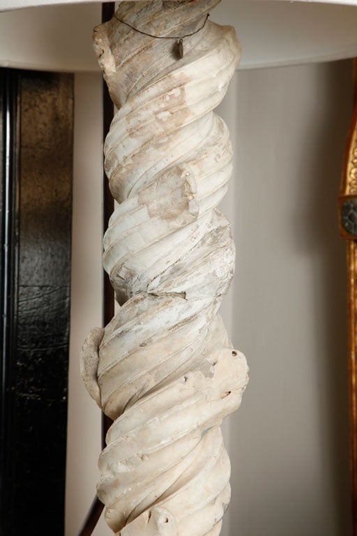 A 15th Century Marble Architectural Fragment as Lamp
