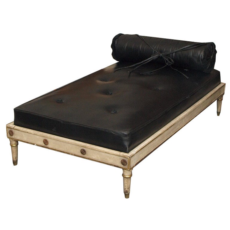 Large Jansen leather bench/coffee table