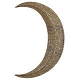 Crystal crescent moon wall sconce