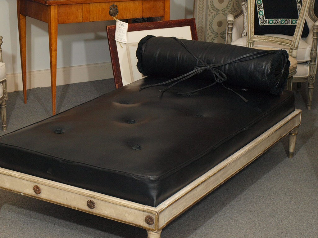 Large Jansen leather bench/coffee table at 1stDibs