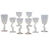 Vintage Libbey Nash Figural Art Deco Goblets