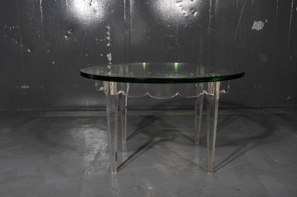 20th Century Lucite Grosfeld House Low Table Lorin Jackson For Sale