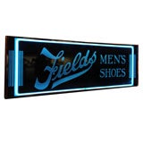 Vintage Neon Sign "Fields Men's Shoes"